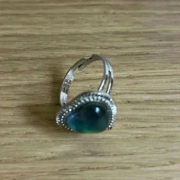 Mood Ring Warm Water Changing Temperature Drop Ring Gift Size 8-9 Cute Heart - Picture 4 of 8